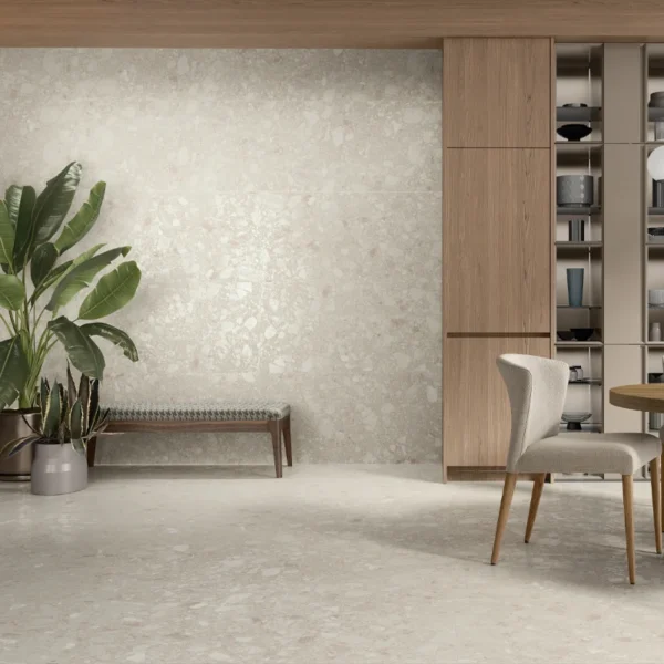 Azulejo acetinado cinza para sala