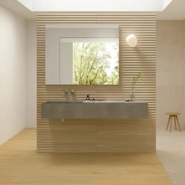 Azulejo imitação de madeira minimalista e contemporâneo