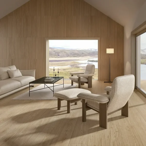 Estilo rústico com pavimento porcelânico 