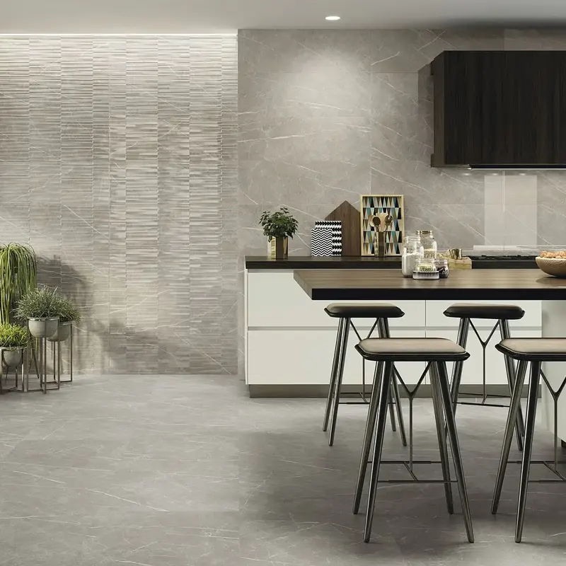 imagem de azulejos para cozinha chao moderno em cor neutra