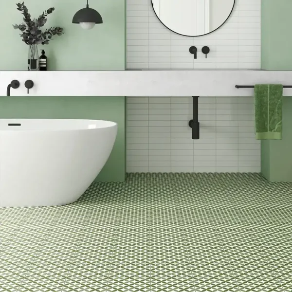 Mosaicos e azulejos verdes lindos