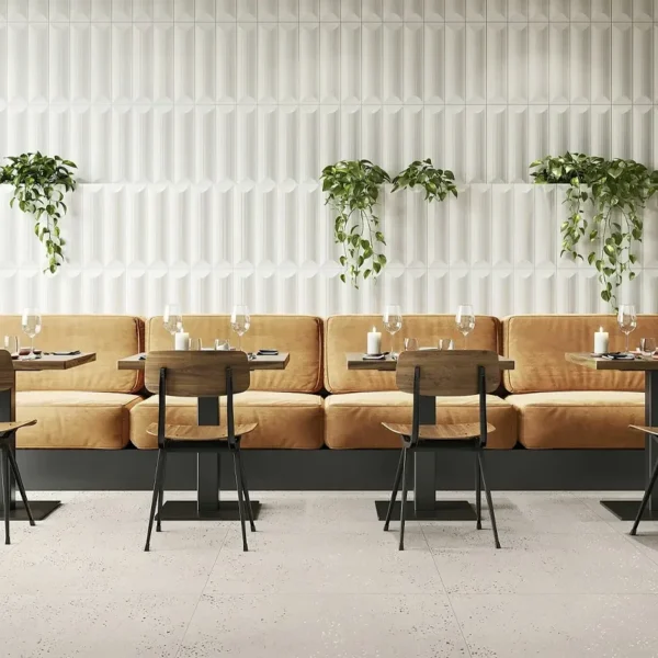 Precioso ambiente com azulejo efeito 3D