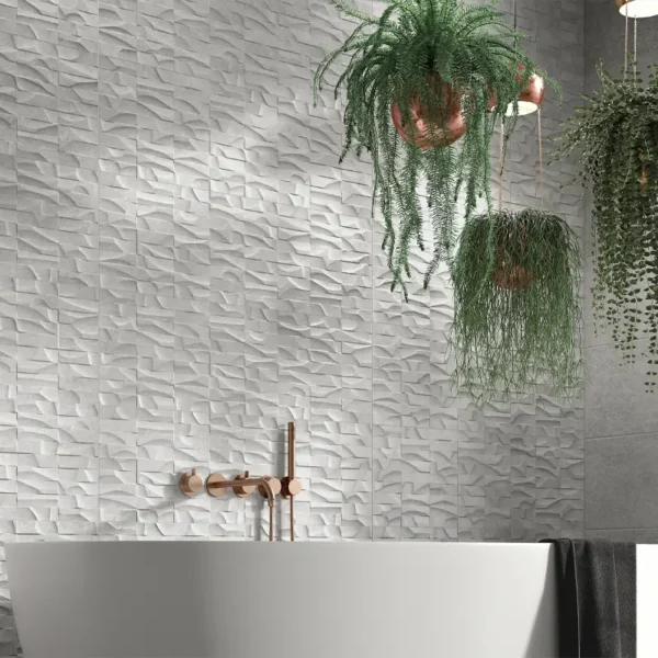 Espaço harmonioso com azulejo 3D