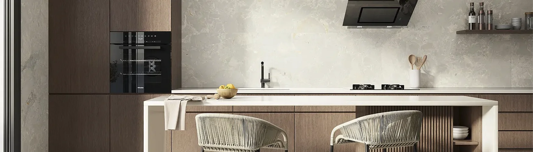 Bonito ambiente com azulejo para cozinha