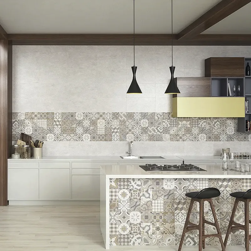 Azulejos hidráulicos para cozinha com desenhos bonitos