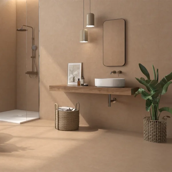 imagem de quão homogéneo fica um azulejo retificado num ambiente quente