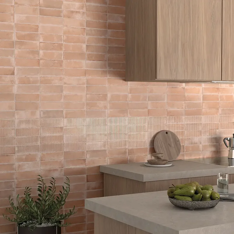 Bonitos azulejos rústicos para cozinha estilo campestre