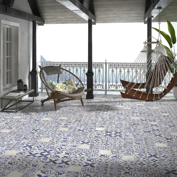 Pavimento tipo hidráulico em uma zona ao ar livre