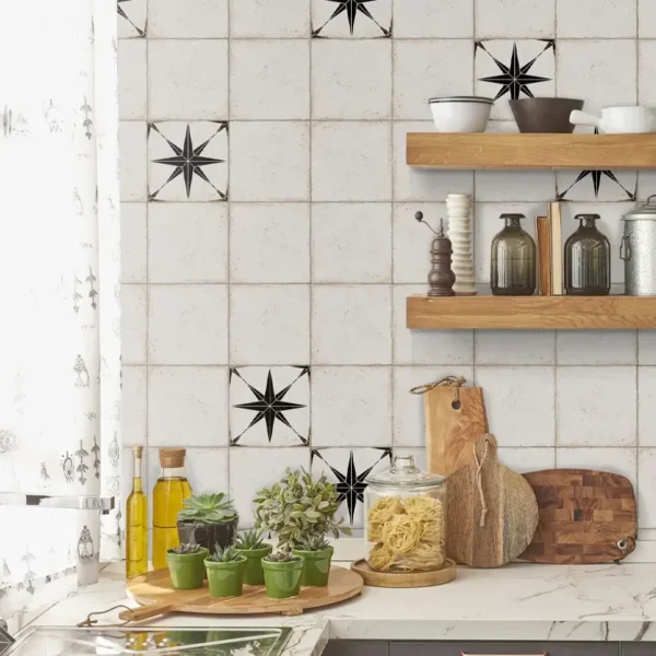 azulejo novo, mas com aspeto envelhecido para um acabamento vintage