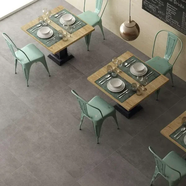 Ambiente moderno com pavimento porcelânico 