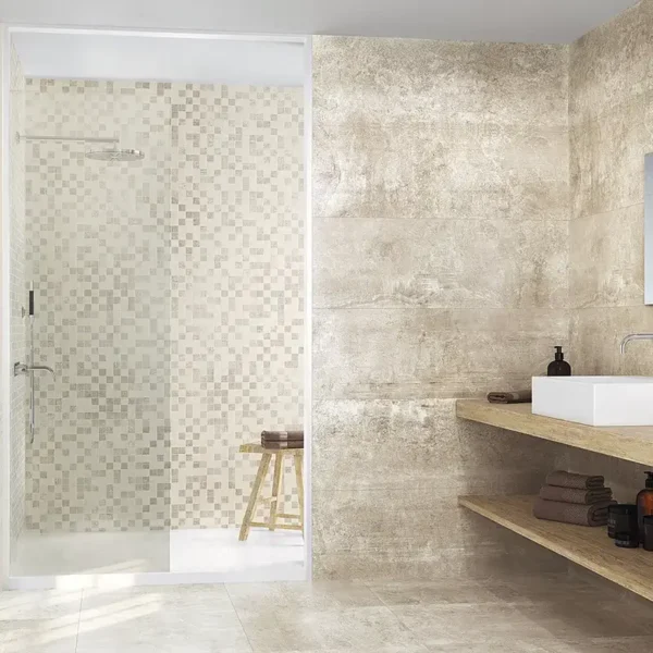 Ambiente que transmite uma sensação de paz com azulejo mosaico